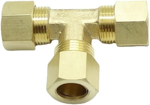 Yellow Brass Ferrule Tee