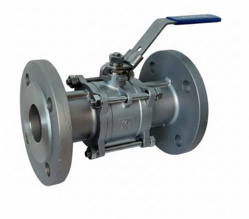 3-Piece Flanged Stainless Steel Ball Valves