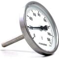 Pakkens Arka Bağlantılı Bi-Metal Termometre Ø100mm 160°C 1/2'' 30cm CL 2,0
