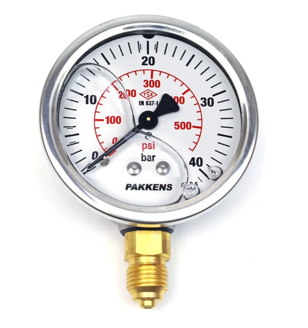 Pakkens Alt Bağlantılı Gliserinli Manometre Ø63 mm 40 Bar 1/4''