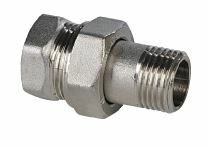 ECA Nickel-Plated Straight Radiator Union 1 1/4'' 602121010 | ORFA Industrial