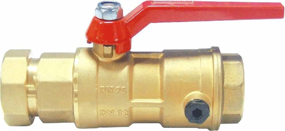 Çekvalfli Küresel Vana Rakorlu 1''-11/4''