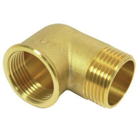 Sarı Pirinç Kuyruklu Dirsek 1/4''