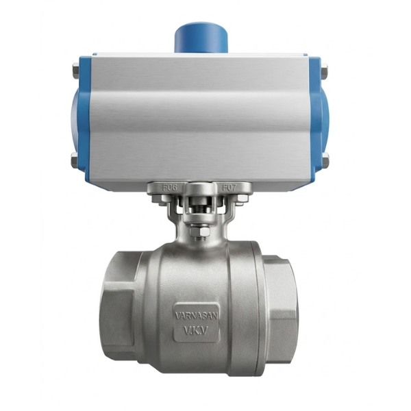 Pnömatik Aktüatörlü Paslanmaz Küresel Vana PN63 2''