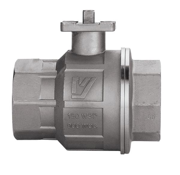 VALPRES Aktüatör Takılabilir İki Parçalı Paslanmaz Çelik Küresel Vana 316 1/2'' Pn64