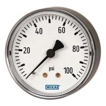 WIKA 111.10.100 Манометър с долно присъединяване Ø100mm 100 Bar CL 2,5
