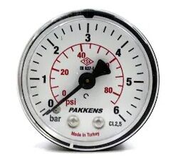 Pakkens Arka Bağlantılı Kuru Tip Manometre Ø40 40mm 6 Bar