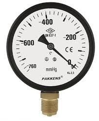 PAKKENS Долно свързване Сух тип Мановакуумметър Ø100 mm -1/0 Bar 1/2