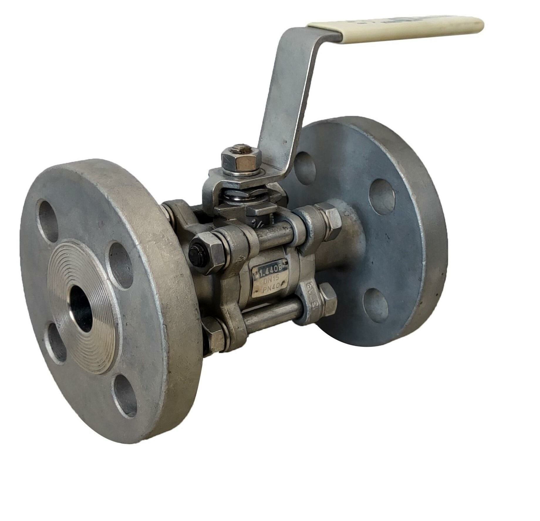 KSB Üç Parçalı Flanşlı Paslanmaz Küresel Vana DN15 PN40 AISI 316