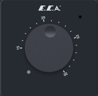 ECA 601021052 Manuel Oda Termostatı Siyah