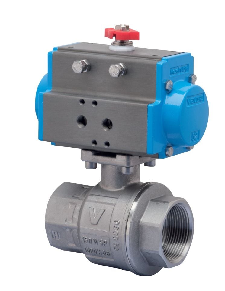 Valbia 8P00030008 Pnömatik Aktüatörlü AISI 316 Paslanmaz Küresel Vana 11/2'' PN64