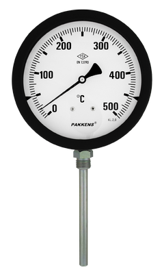 PAKKENS Bottom Connection Thermometer Ø100mm 500°C 25cm CL 2.0