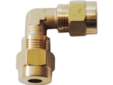 Sarı  Pirinç Çift Taraf Yüksüklü Dirsek 10mm