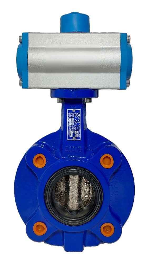 Ayvaz KV-8 Бътерфлай клапа с пневматичен актуатор DN50