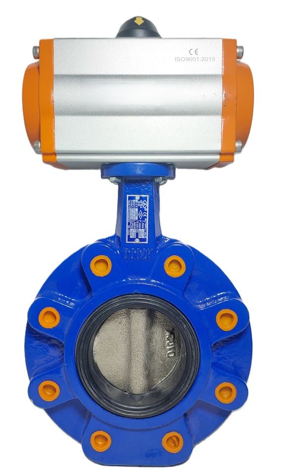Ayvaz KV-8 Бътерфлай клапа с пневматичен актуатор DN100