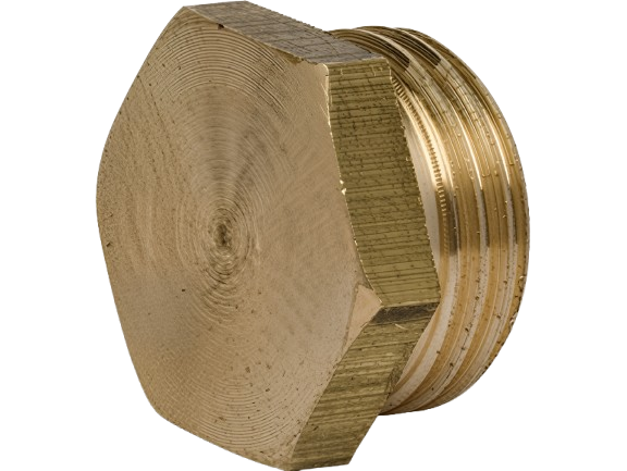 Sarı Pirinç Kör Tapa Dış Dişli 1 1/2''