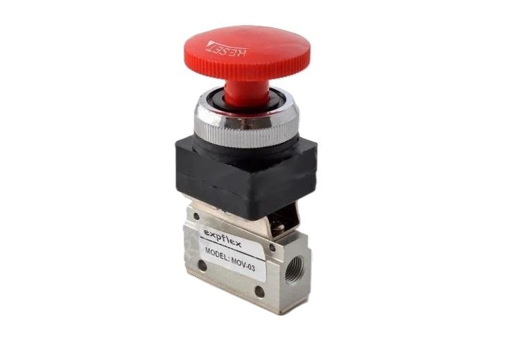 MAXTOR MOV-03 Mantar Buton Acil Stop Valfi  1/8''
