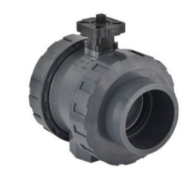 NOZBART ﻿U-PVC Aktüatör Uyumlu Asit Küresel Vana Dişli Ø90 mm