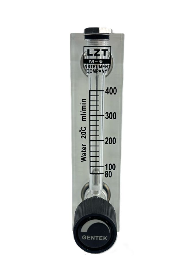 GENTEK LZM-6T-S006 Cam Tüplü Ayar Vanalı Şamandıralı Debimetre Sıvılar için 80-400 ml/min Klips