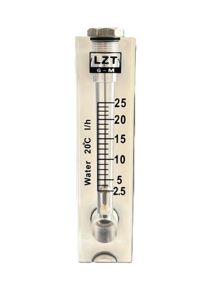 GENTEK LZM-6T-S001 Glass Tube Flow Meter with Float 1/4