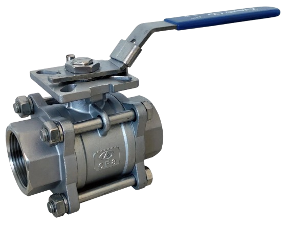 AYVAZ V-3TP Üç Parçalı Paslanmaz Küresel Vana PN63 3/4''