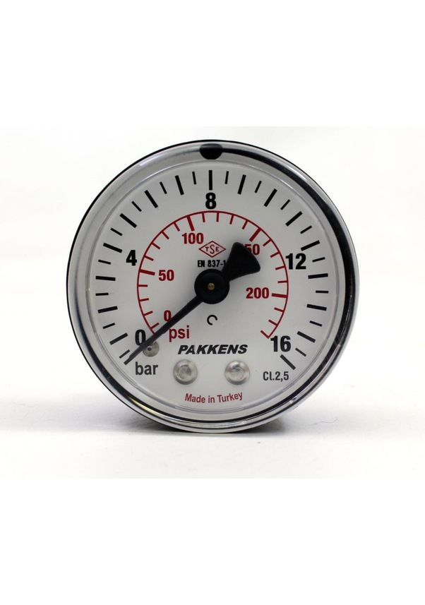 PAKKENS Arka Bağlantılı Manometre Ø50 mm 16 Bar 1/4''
