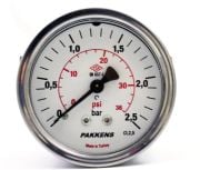 Pakkens Панелен манометър със задно присъединяване Ø50 mm 2,5 Bar 1/8