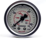 PAKKENS Back Connection Glycerin-Filled Pressure Gauge Ø50 mm 315 Bar 1/4