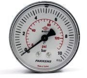 PAKKENS Манометър със задно свързване Ø63 mm 10 Bar 1/4