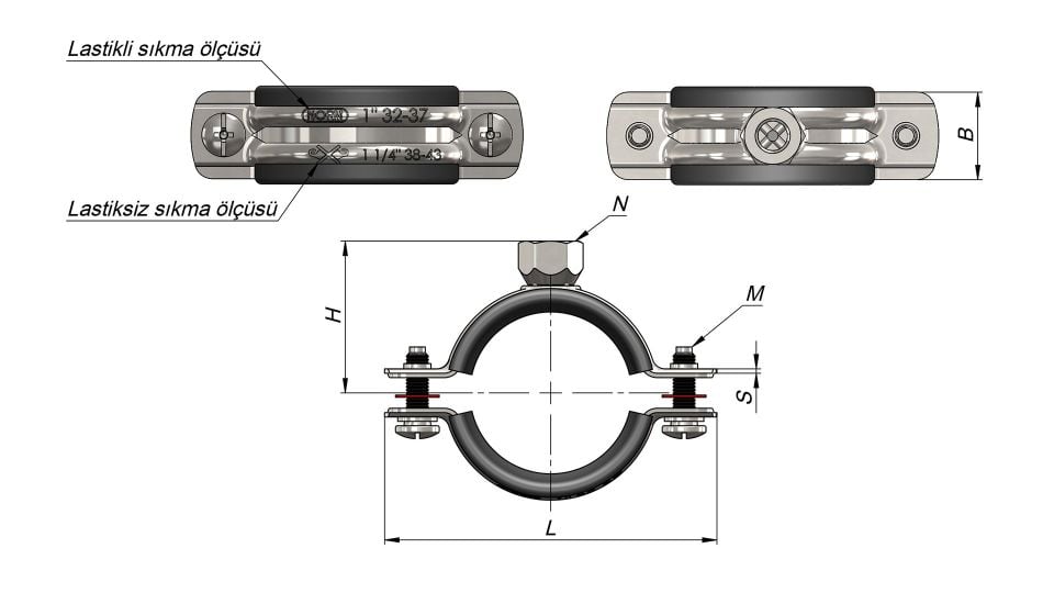 NORM Nut Clamp 1 1/2''