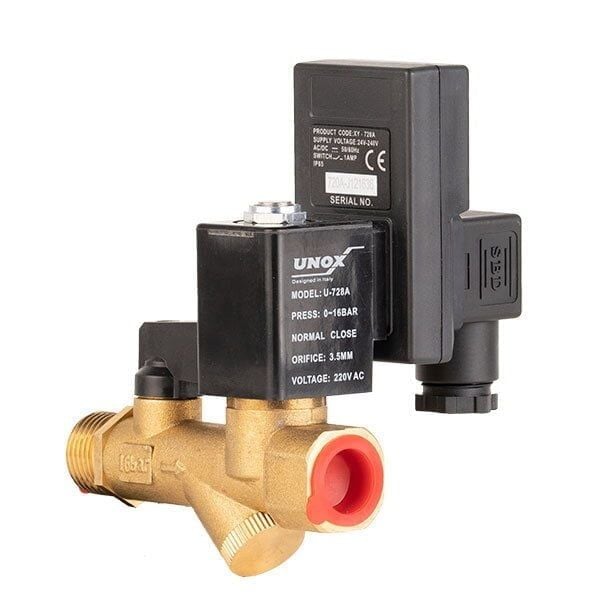 UNOX Zaman Ayarlı Solenoid Boşaltma Valfi 1/2'' 220V AC