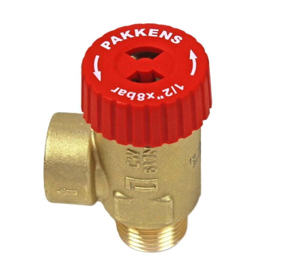 Pakkens Sabit Basınçlı Emniyet Ventili 1/2'' 8 Bar