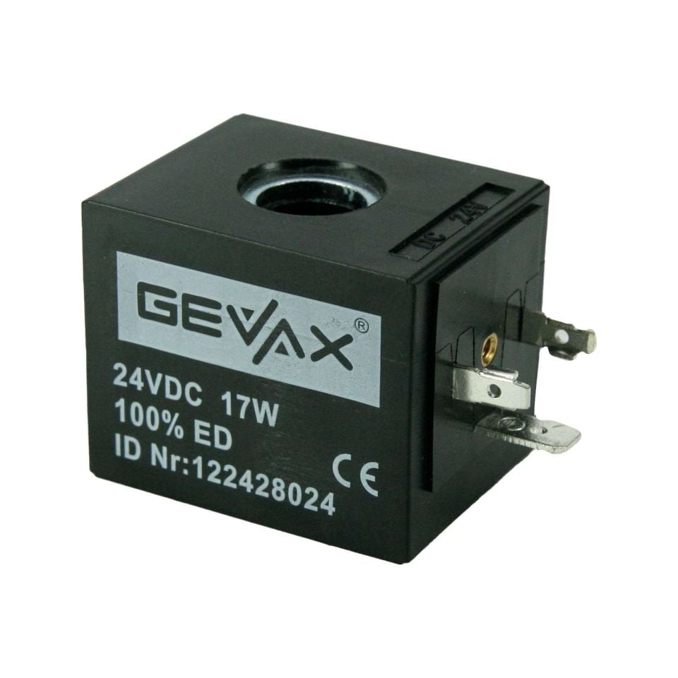GEVAX Соленоиден клапан бобина 24V DC 17W TP4