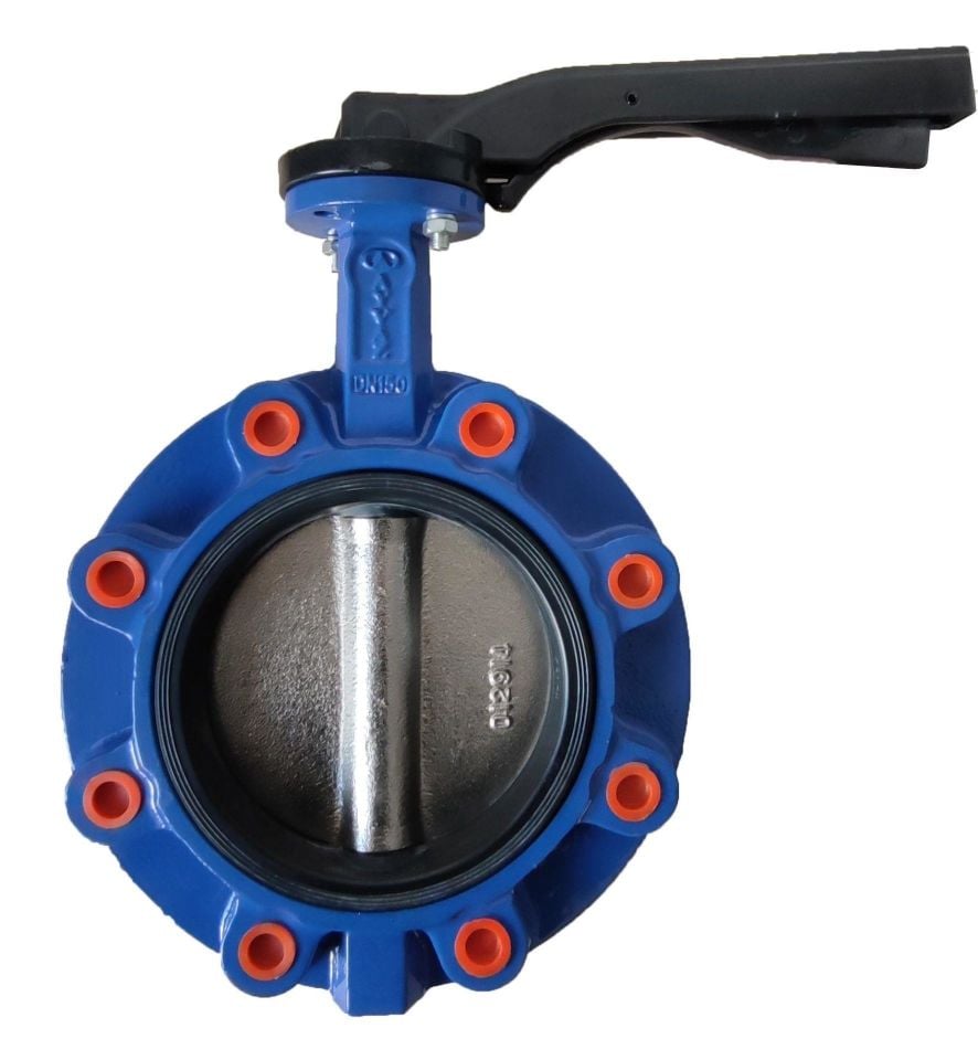 AYVAZ KV-8 Lug Type Butterfly Valve with Nickel Plated Disc DN150