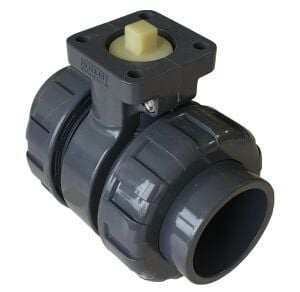 NOZBART U-PVC Aktüatör Uyumlu Dişli Küresel Su Vanası Ø32 mm