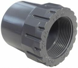 U-PVC Tek Taraf İçten Dişli Redüksiyonlu Adaptör 40mm - 1 1/4''