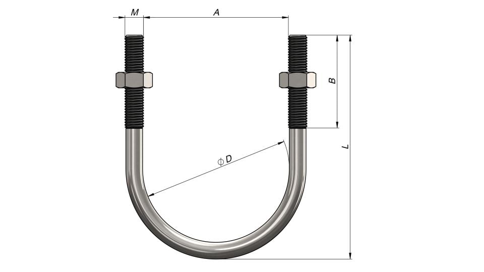 NORM U-Bolt Kelepçe 14''