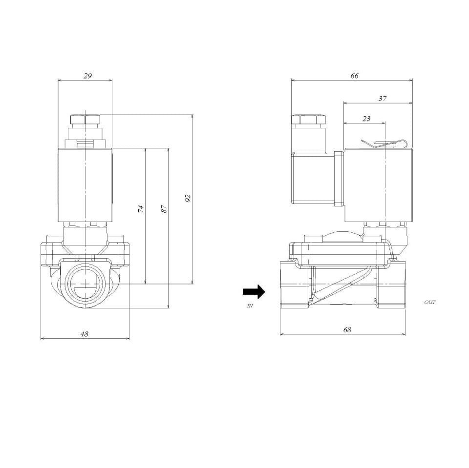 GEVAX 1901-KBND016-120-G220AC Solenoid Valf 1/2''