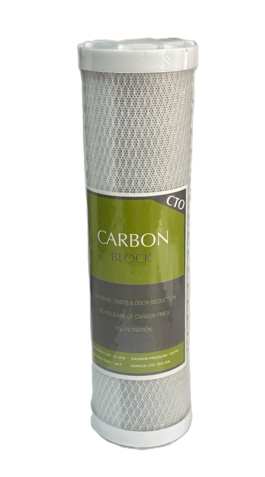 10'' CTO Blok Karbon Kartuş Filtre 10µ