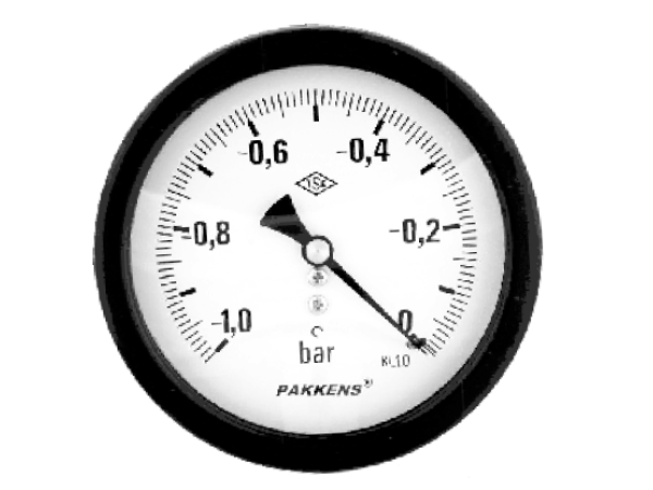 PAKKENS Arka Bağlantılı Kuru Tip Manovakummetre Ø100 mm
