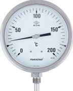 PAKKENS Bottom Connection Thermometer Ø100mm 200°C 1/2