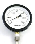 PAKKENS Alt Bağlantılı Termometre Ø100mm 300°C 15cm 1/2'' CL 2,0