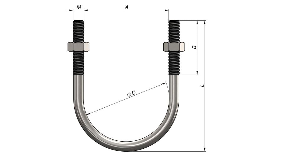 NORM U-Bolt Kelepçe 16''