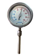 PAKKENS Alt Bağlantılı Termometre Ø100mm -30+60°C 20cm 1/2'' CL 2,0