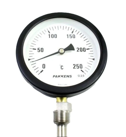 Pakkens Alt Bağlantılı Termometre Ø100mm 250°C 1/2