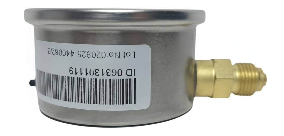 Pakkens Alt Bağlantılı Kapsül Diyaframlı Gliserinli Manometre Ø63 mm 1000 MBar 1/4''