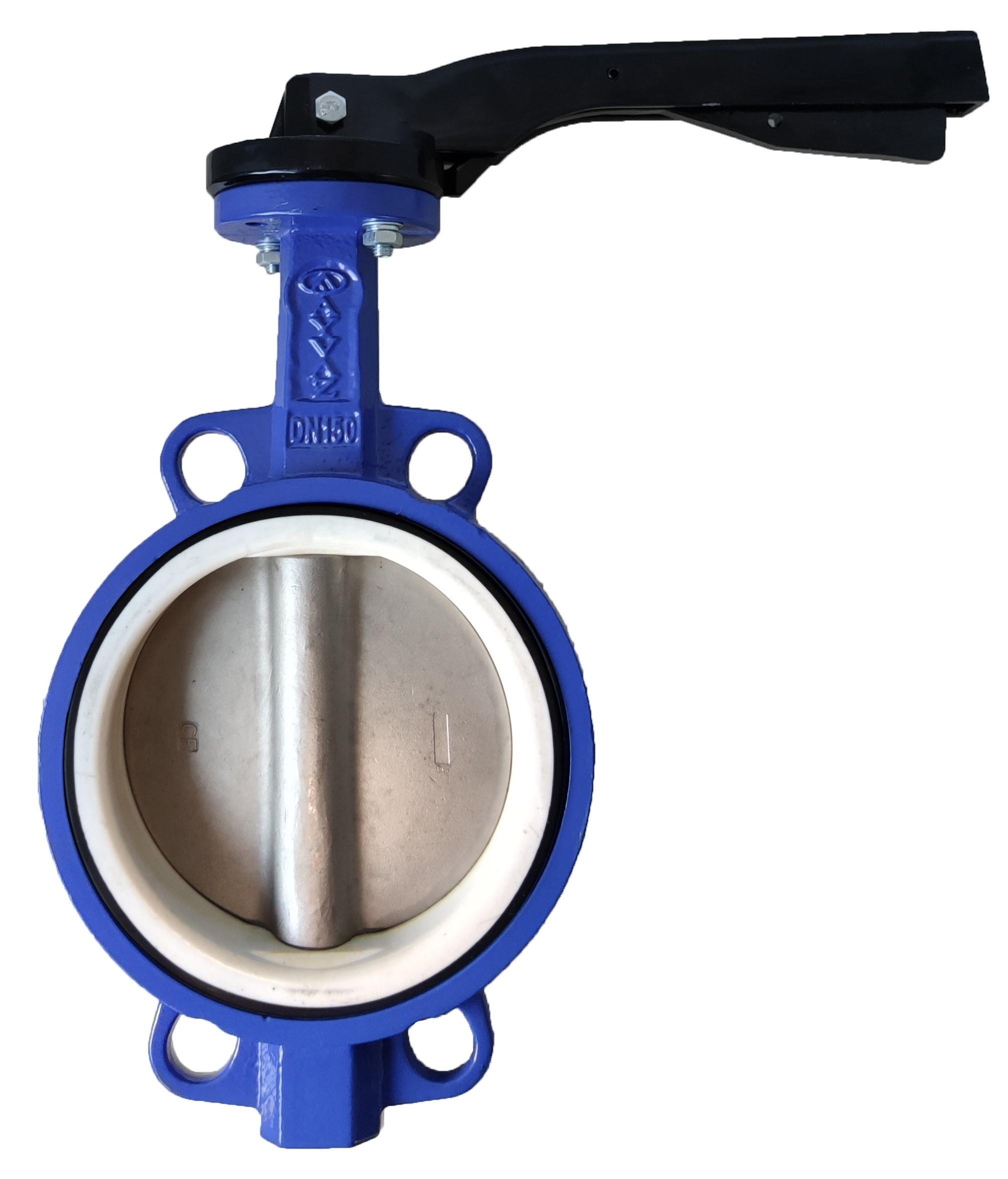 AYVAZ KV-1 Teflon Contalı Paslanmaz Klapeli Wafer Tip Kelebek Vana DN150 PN16