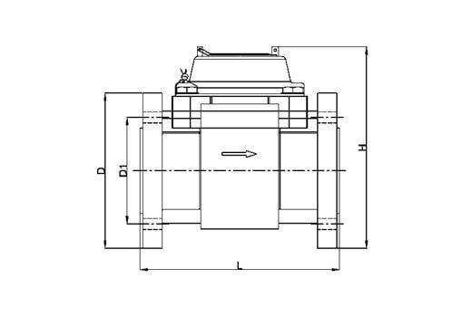 KLEPSAN Woltman Tipi Soğuk Su Sayacı DN100 250mm Puls Çıkışlı