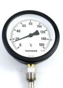 PAKKENS Alt Bağlantılı Termometre Ø100mm 160°C 30cm 1/2''