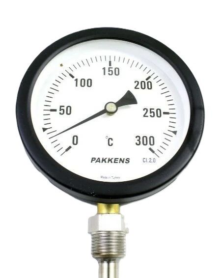  Pakkens Долния Свързана Термометър Ø100mm 300°C CL 2.0 30 cm 1/2'' 